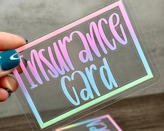 Card Holder Laminated Envelopes Insurance Card Social Security Card Vaccination Card Holders