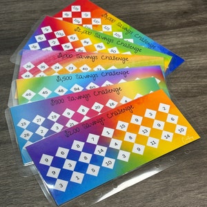 Savings Challenge Envelope A6 Rainbow Savings Challenge Tracker Envelope for A6 Binder cash budgeting system Cash Envelope