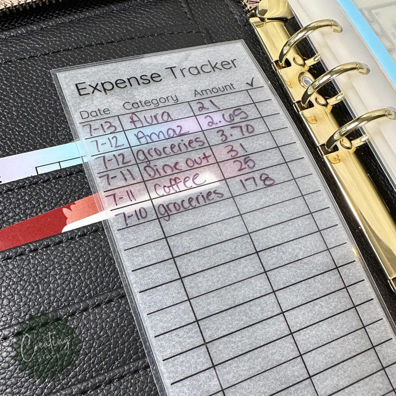 Expense Tracker Reusable Budget Expense Trackers Planner Expense ...