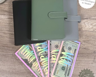Budget binder with cash envelopes binder with snap A6 Budgeting Cash stuffing envelopes for sinking funds budget binder set binder A6 binder