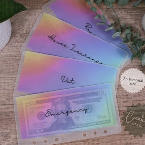 cash envelopes A6 budgeting envelopes matte rainbow cash stuffing envelopes for cash budgeting system money sleeves for budgeting sinking