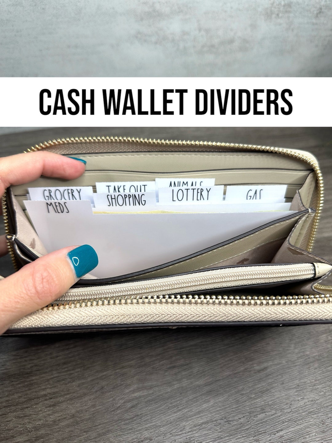 Cash Dividers Simple Wallet Dividers With Tabs for Cash Etsy