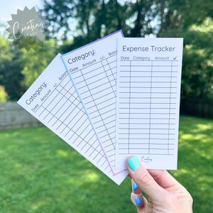 Suivi des dépenses Budget Trackers suivi physique pour papier cartonné pour rembourrage en espèces Suivi pour reliure A6 Feuilles budgétaires Suivi des fonds d'amortissement
