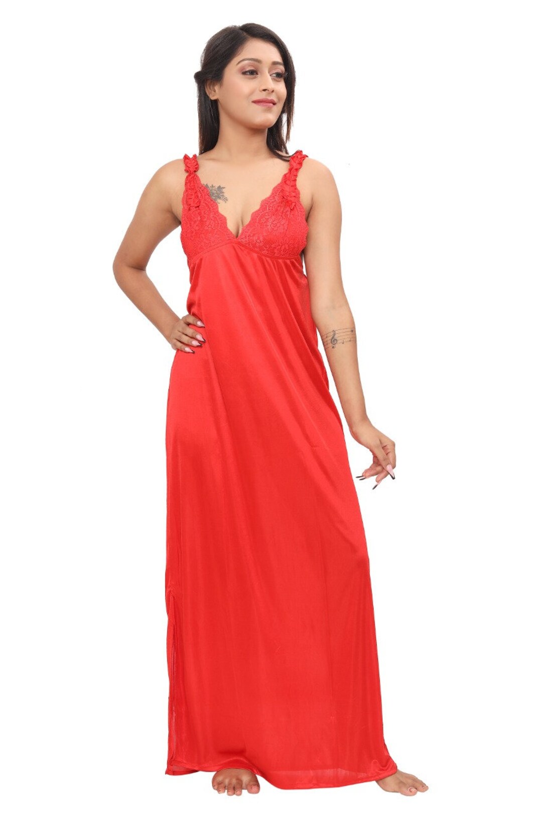 Silk Material Two Pics Night Wear For Women Etsy focusnorm-women-sleepwear-satin-nightgown-mini-slip-chemise-short