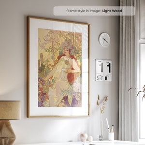 Herbst 1896 - Vintage Frauen Poster | Gerahmte weibliche Wandkunst | Antike weibliche Kunst | Alphonse Mucha Kunstdruck | Jugendstil Kunstwerk