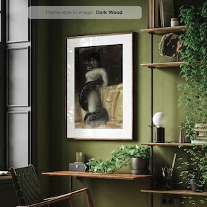The Sensual - gerahmter Posterdruck | Vintage Gothic Wandkunst | Frauen Vintage Malerei | Franz Ritter von Stuck Kunstwerk