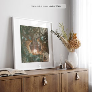 Märchen - Mikalojus Konstantinas Čiurlionis Poster | Gerahmte Vintage Symbolismus Wandkunst | Skurrile Kunst | Zauberhafte Malerei
