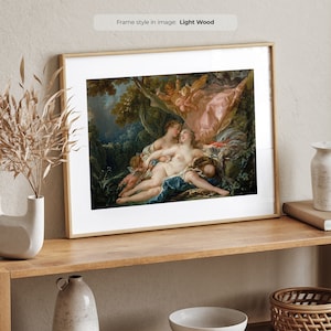 Jupiter and Callisto - Framed Poster Print | Vintage Rococo Wall Art | Mythology Vintage Painting | Francois Boucher painting