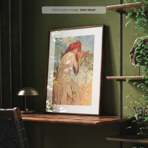 Summer 1896 - Vintage Women Poster | Framed Female Wall Art | Antique Feminine Art | Alphonse Mucha Art Print | Art Nouveau Artwork
