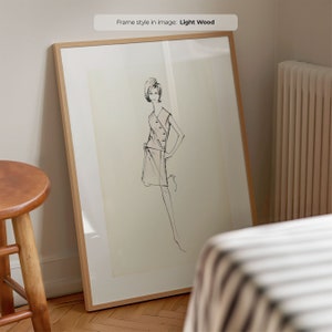 Vintage Fashion Skizze - Vintage Druck | Fashion Wall Art | Vintage Frauen Skizze | Vintage Fashion Kunstdruck