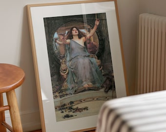 Circe Offering the Cup to Ulysses - Framed Poster Print | Vintage Wall Art | Women Vintage Painting | John William Waterhouse Painting