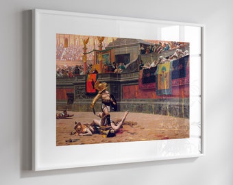 Pollice Verso Art Print – Framed Jean-Léon Gérôme Painting