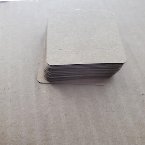LIQUIDAÇÃO 100 PCS Cartões em branco de 2 polegadas x 2 polegadas para anotações, cartões de estudo, cartas de baralho personalizadas etc. Papel Kraft 2 x 2