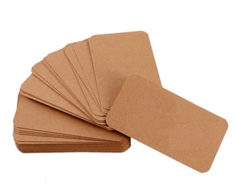 CLEARANCE Kraft Colored 60 PCS Blank Bridge Sized Cards for notes, study cards, custom playing cards etc. 2.25 x 3.5