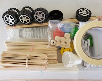 DIY S.T.E.M. Engineering Activity Kit for Kids by Montessori Tree Kids Creative Tinker Box Toys D.I.Y. Kit for STEAM and STEM Activities
