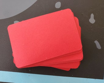 60 tarjetas de bridge rojas en blanco: cartulina de 65 lb