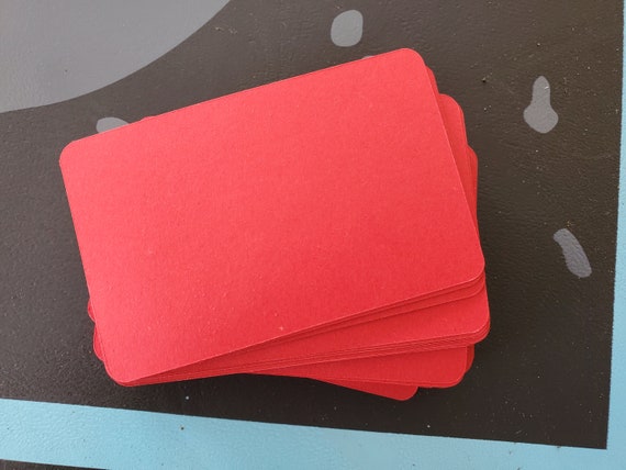 60 Red Blank Bridge Cards: 65lb Cardstock
