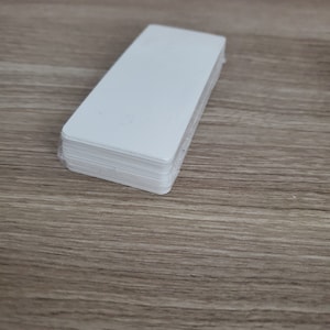 50 cartes vierges au format voyage, papier blanc épais, lisse d'un côté et soyeux de l'autre 1,5 x 3,5 pouces