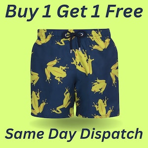 men quick dry swim shorts frogs