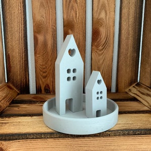 Decorative plates made of concrete, decorative plates houses