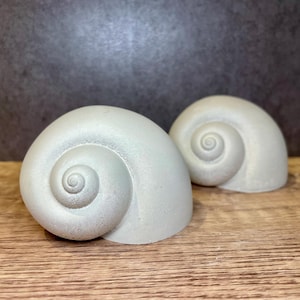 Snail shell made of concrete, concrete snail, decoration made of concrete, concrete decoration