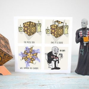 Hellraiser Geburtstagskarte, Hellraiser Karte, Horrorfilm Karte, Pinhead Karte, Hellraiser Box, Classic Horror, 80er Horror, Clive Barker