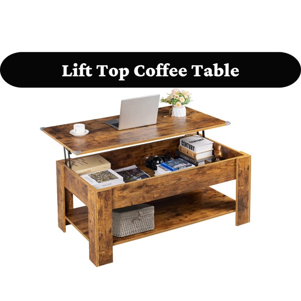 Hidden Compartment Coffee Table Etsy