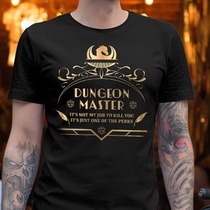 Maglietta unisex Dungeon Master DND, dm, regalo maglietta dungeons and dragons per lui e lei, classe personaggio Vintage T-shirt, rolegame