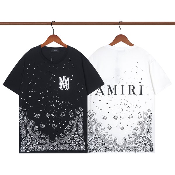 Amiri washed t-shirt gray gradient letterprinting short sleeves