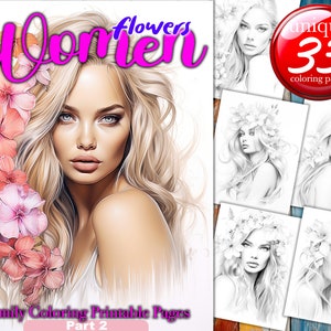 Flowers Women, Coloring Printable Pages for All