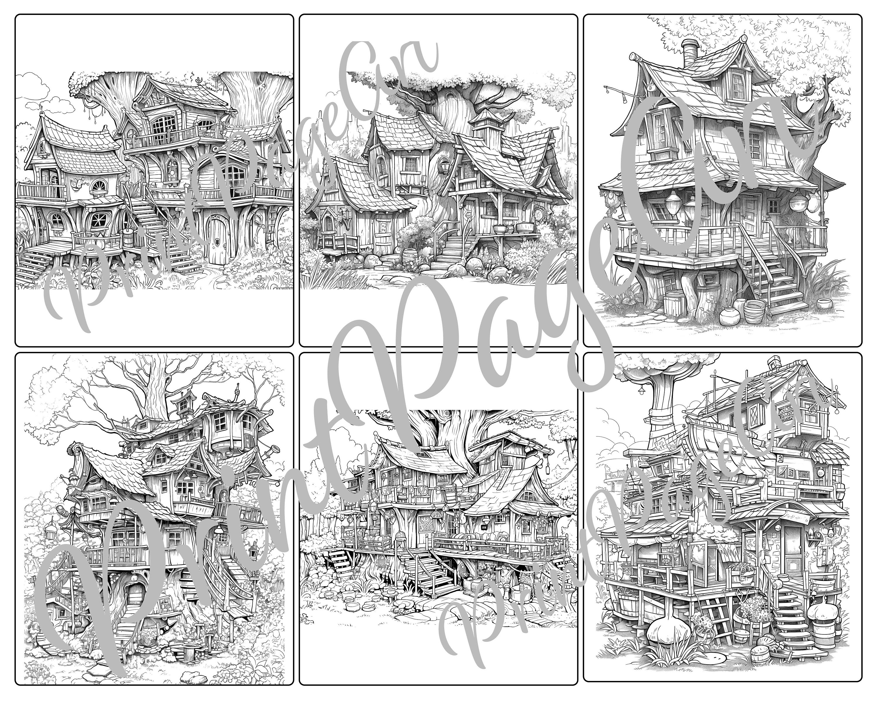 24-forest-houses-adult-coloring-page-printable-adult-coloring-book