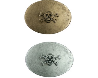 Skull and Bones Belt Buckle - Gothic Statement Piece