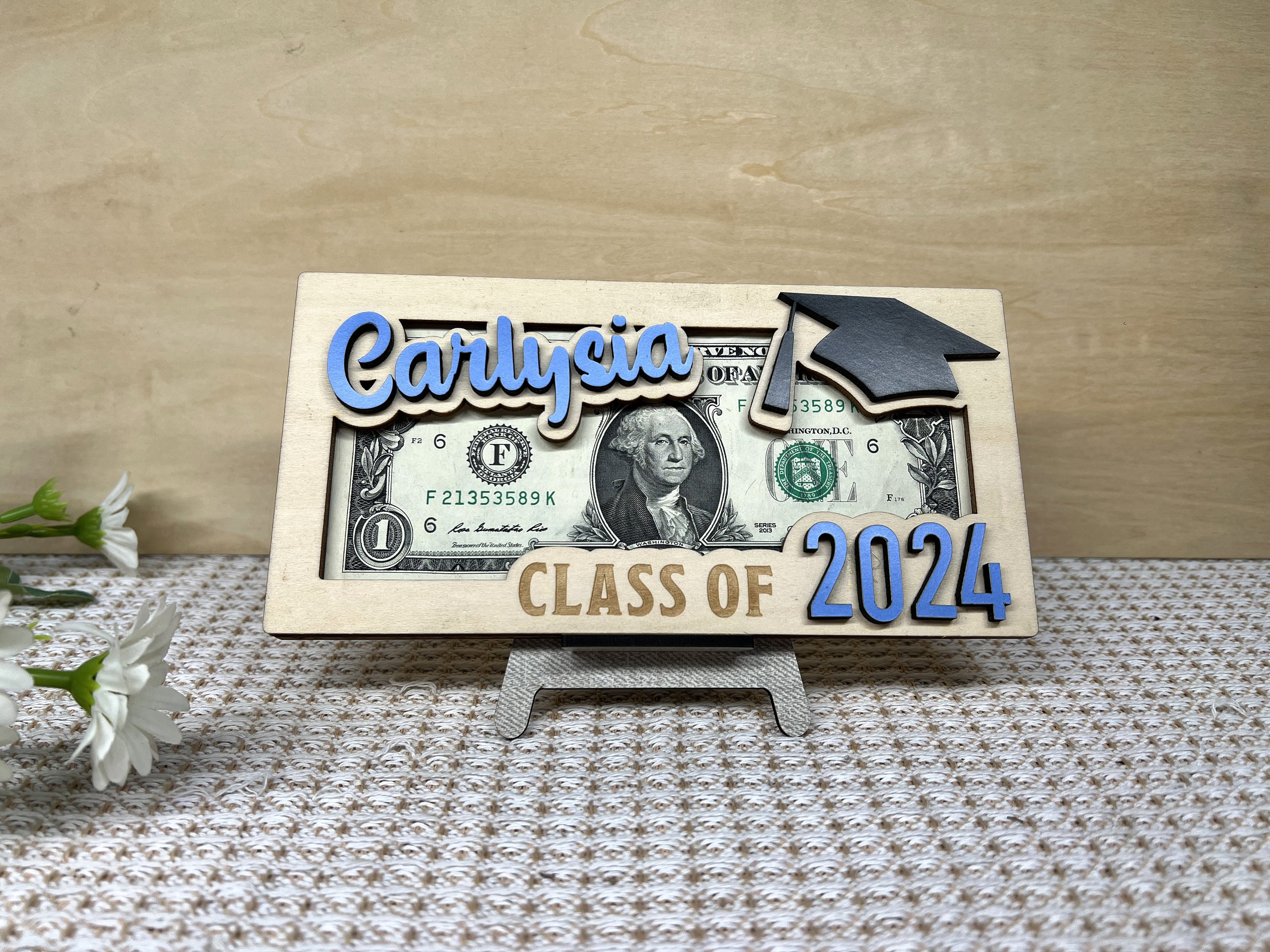 Discover Personalized Graduation Money Holder, Class of 2024 Gift, Gift for Graduate Student