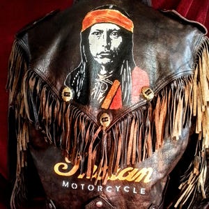 Vintage Motorcycle Jacket Hand Painted * - Etsy