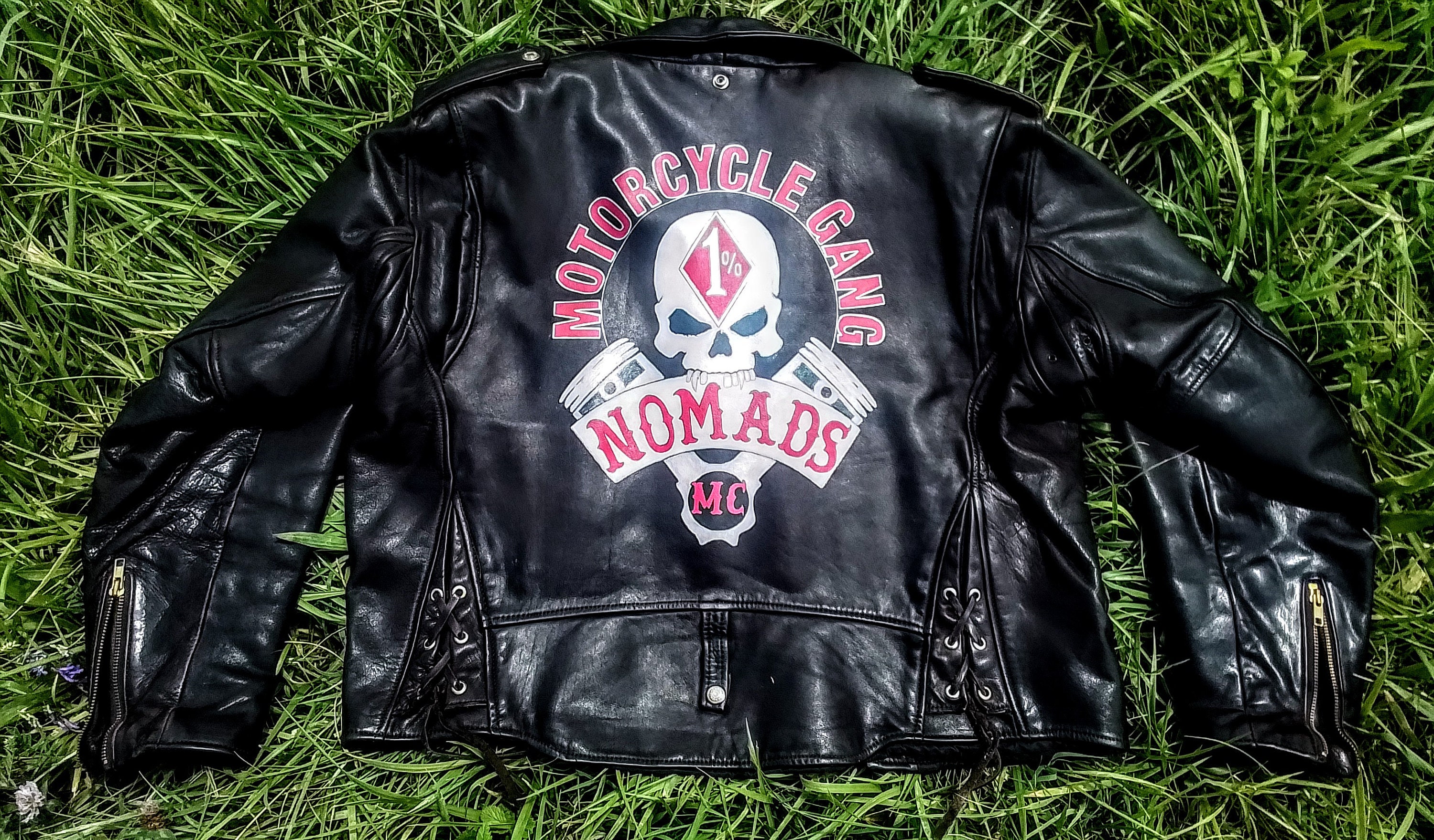 Vintage Motorcycle Jacket Hand Painted * - Etsy