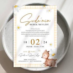 Guardería Baby Mevlidi | Feliz cumpleaños a ti | invitación | digitales | Tarjeta de invitación | Bebé Mevlidi | niña sol | PDF