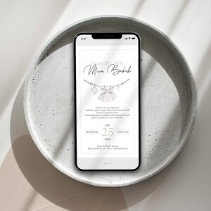 Guardería Baby Mevlidi | Mi nombre es Mevlüt tarjeta | invitación | Tarjeta de invitación | Bebé mevlidi | niña sol davetiye | digital