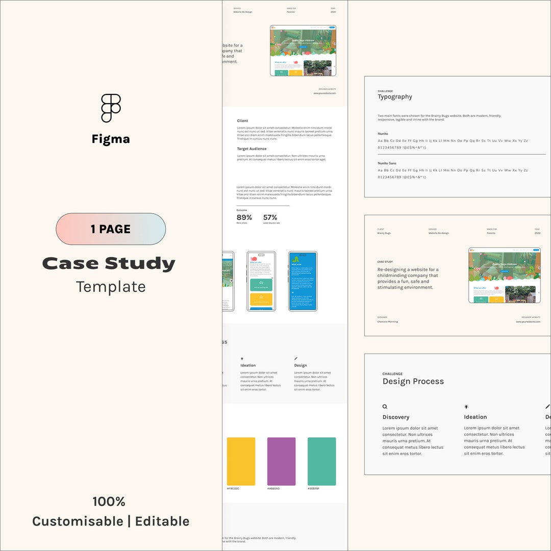 Figma Case Study Template Made in Figma Editable for Freelancers, UX/UI Figma Case Study Template Made in Figma Editable for Freelancers, UX/UI