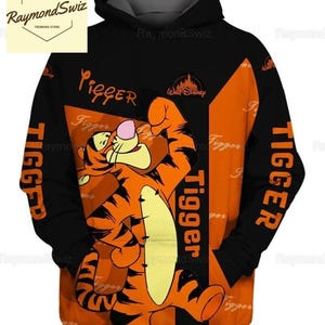 Halloween Tigger Hoodie, Winnie The Pooh Shirt, Disney Tigger Hoodie, Disneyworld Hoodie, Movie Character 3D All Over Print Shirt