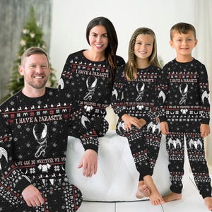 Venom Family Pajamas Set, Spider Venom Matching Pajamas, Horror Movie Holiday Pajamas, Superhero Xmas Pajamas, Christmas Pj Set Pants