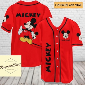 Micky Maus Jersey, Micky Maus Baseball Jersey Team Oufit, Disney Jersey Shirt, 3D Disney Jersey, Micky Maus Cartoon Shirt, Zeichentrickfilm