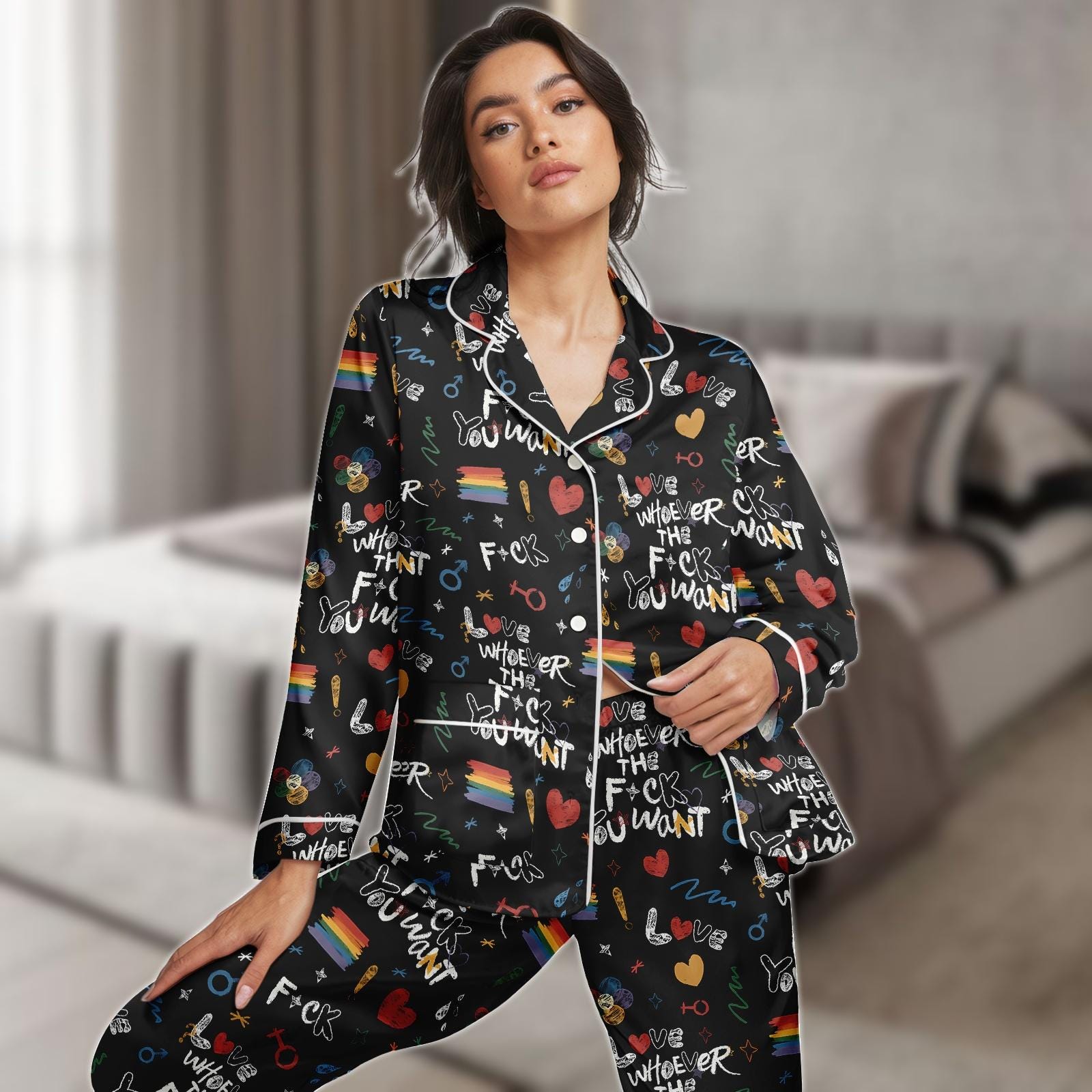 Discover Pride PJs Set, LGBTQ Pajamas, Pride Pajamas Set, Pride Pajamas, Gift for LGBTQ