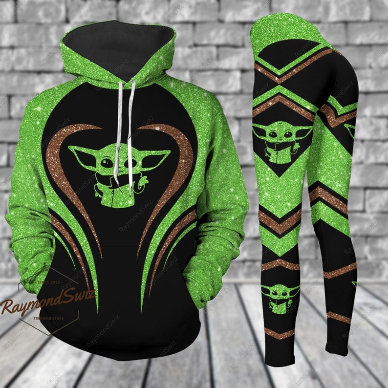 Baby Yoda Hoodie, Baby Yoda Leggings, Star Wars Hoodie, Cute Yoda Hoodie, Baby Yoda Yoga Pants, Leggings For Girls, Mother's Day Gift