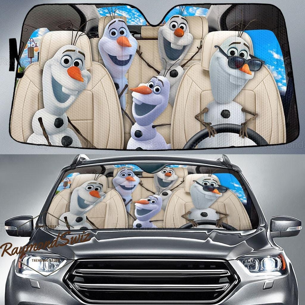 Discover Olaf ディズニー ディズニーランド 車用サンシェード おしゃれディズニーキャラクター 車のアクセサリー