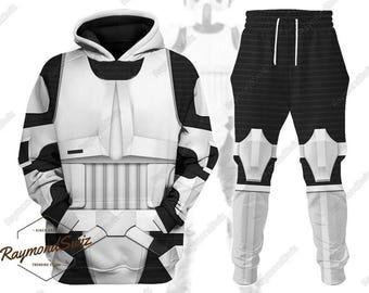 Sudadera con capucha/jogger de Stormtrooper, sudadera con capucha de entrenamiento de Stormtrooper, sudadera con capucha de motociclista explorador, sudadera con capucha de cosplay de Star Wars, sudadera con capucha de disfraz de Stormtrooper