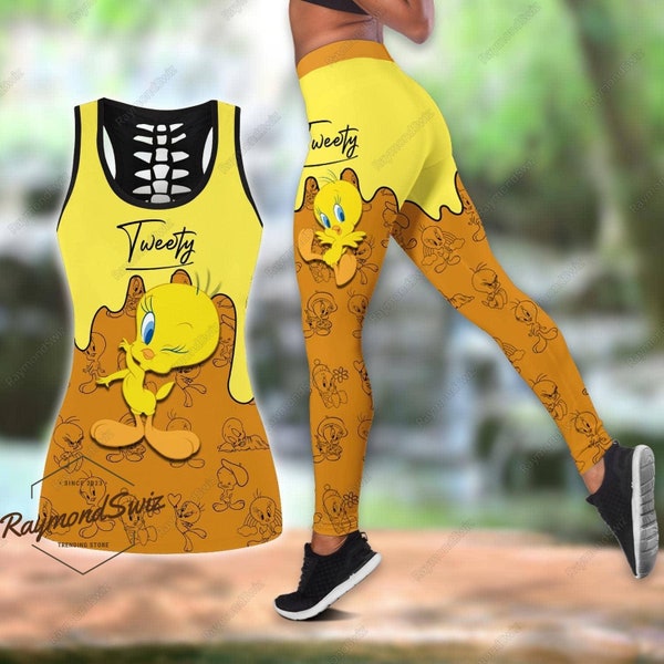 Débardeur/Leggings Titi, Débardeur Oiseau Titi, Pantalon de yoga Looney Tunes, Débardeur d'entraînement Titi, Débardeur de yoga, Cadeau pour la fête des Mères