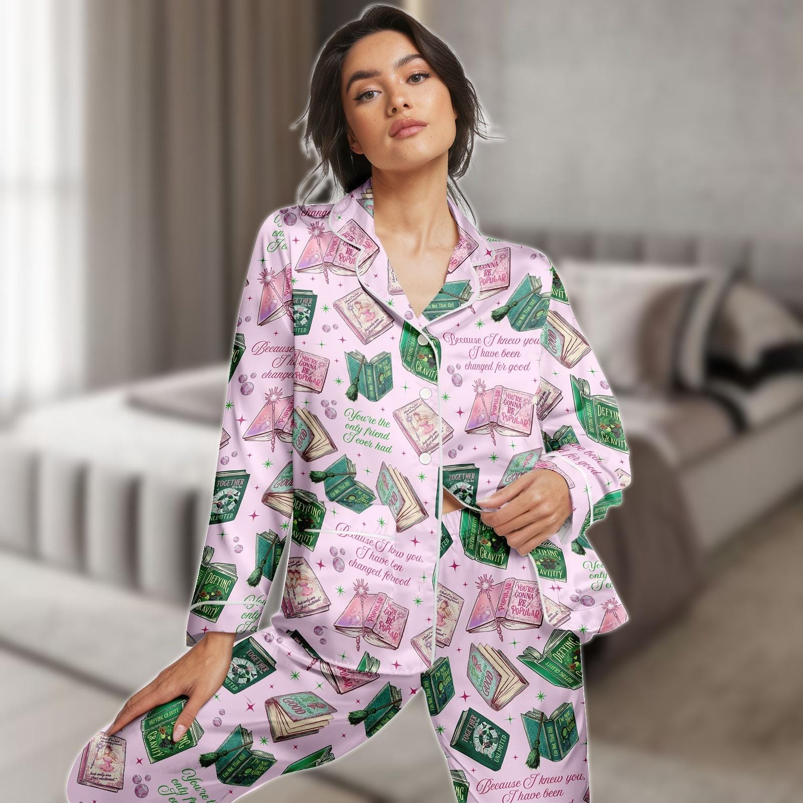 Discover Fairy Tale PJs Set, Magic Book Pajamas Set, Wizard Pajama Set, Women Pajamas, Gift For Her