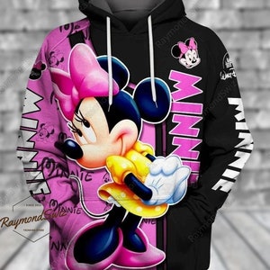 Halloween Minnie Maus Hoodie, Disney-Karikatur Hoodie, Micky und Freunde Shirt, Hoodie für Frauen, Magic Kingdoms Hoodie, 3D gedruckter Hoodie
