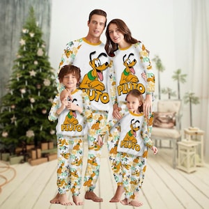 Christmas Pluto Dog Family Pajamas Set, Disney Dog Family Matching Pajamas, Xmas Party Gift, Magic Kingdom Shirt, Holiday Pajamas