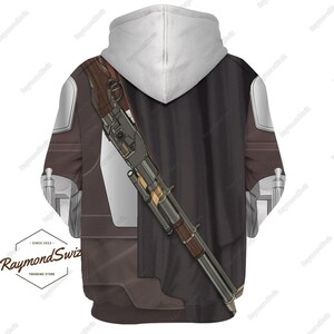 Mandalorian Hoodie, Mandalorian Costume, Mandalorian Cosplay Hoodie, Disney Star Wars Costume Hoodie, Star Wars Character Costume
